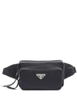 Prada Pre-Owned: Чёрная поясная сумка 