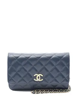 CHANEL Pre-Owned: Синий кошелёк 
