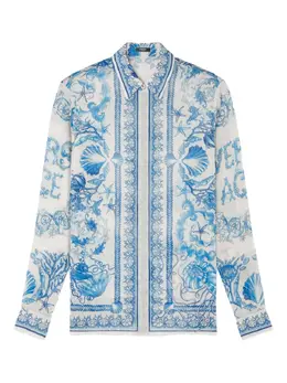 Versace: Белая рубашка  Barocco