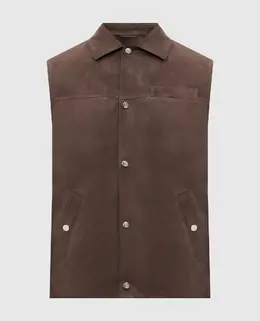Brunello Cucinelli: Коричневі жилети 