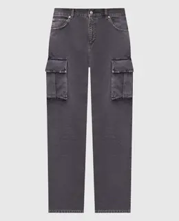 Balmain: Сірі джинси 