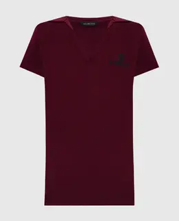 Balenciaga: Бордовое поло  BB