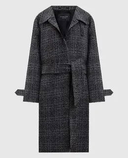 Balenciaga: Серое пальто 