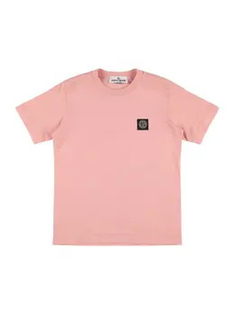 STONE ISLAND JUNIOR: Хлопковая футболка 