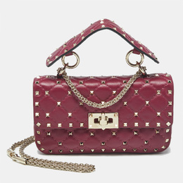 Valentino: Розовая сумка на руку  Rockstud Spike