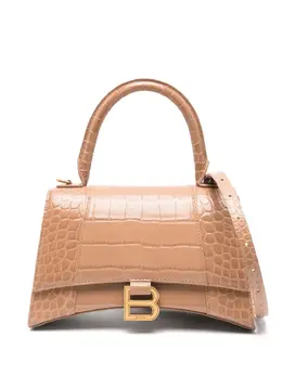 Balenciaga: Бежевая сумка-шоппер  Hourglass