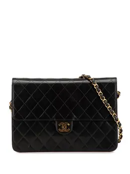 CHANEL Pre-Owned: Чёрная сумка через плечо 