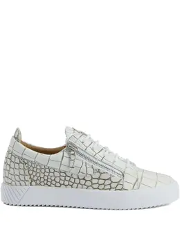 Giuseppe Zanotti: Белые кроссовки  Frankie