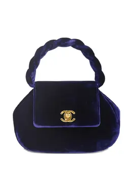 CHANEL Pre-Owned: Голубая сумка-шоппер 