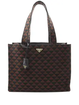 Prada Pre-Owned: Коричневая сумка-шоппер 