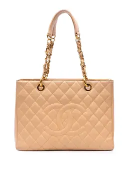 CHANEL Pre-Owned: Коричневая сумка-шоппер 