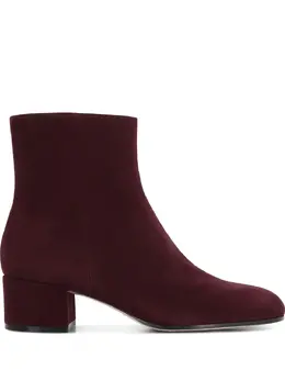 Gianvito Rossi: Бордовые ботинки 
