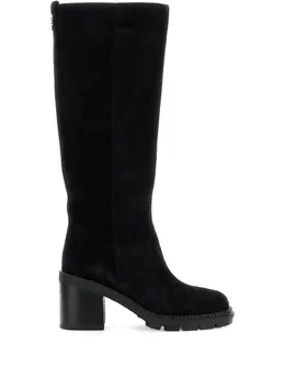 Casadei: Чёрные ботинки 