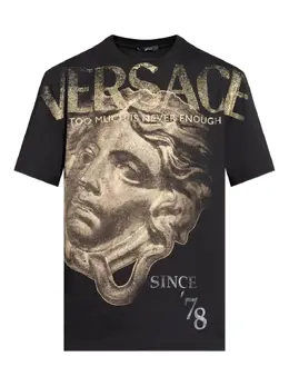 Versace: Чёрная футболка  Medusa Head