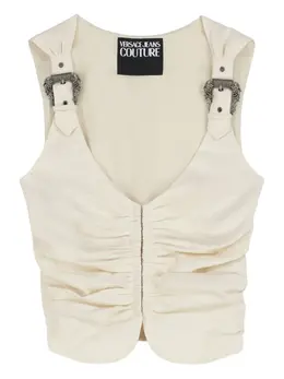 Versace Jeans Couture: Светлый топ 