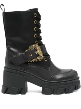 Versace Jeans Couture: Чёрные ботинки 