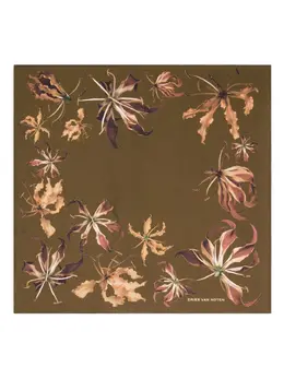 DRIES VAN NOTEN: Коричневый шарф 