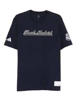 adidas: Синяя футболка  Madrid