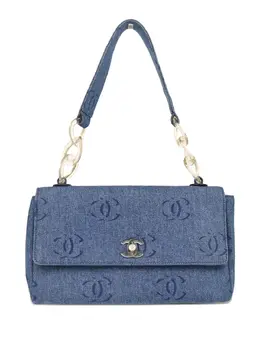 CHANEL Pre-Owned: Голубая сумка 