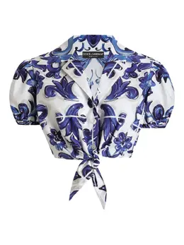 Dolce & Gabbana: Топ  Majolica с принтом