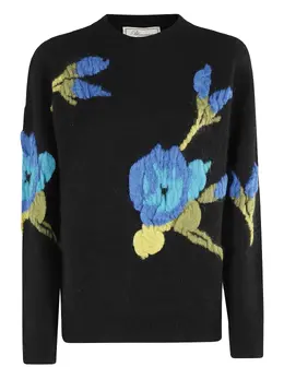Blumarine: Свитер с растительным принтом 