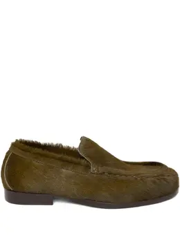 DRIES VAN NOTEN: Зелёные лоферы 