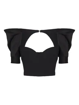Elisabetta Franchi: Корсет с рукавами-фонариками 