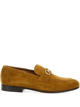 Ferragamo: Коричневые лоферы  Gancini