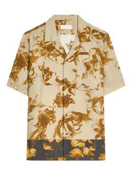 DRIES VAN NOTEN: Рубашка с растительным принтом 