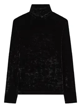 DRIES VAN NOTEN: Бархатная футболка 