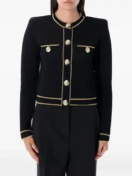 Balmain: Чёрный кардиган 