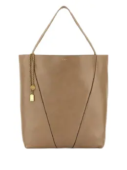 Chloé: Коричневая сумка-шоппер 