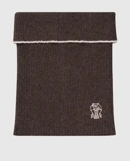 Brunello Cucinelli: Коричневый шарф 