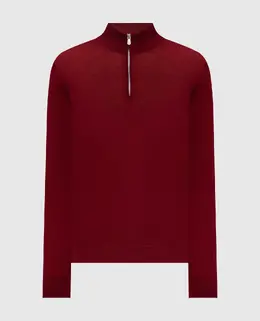 Brunello Cucinelli: Бордовый свитер 