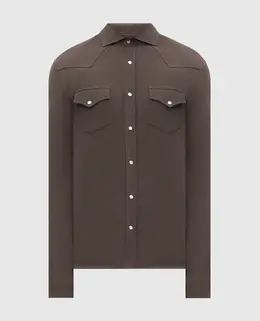 Brunello Cucinelli: Коричневая рубашка 