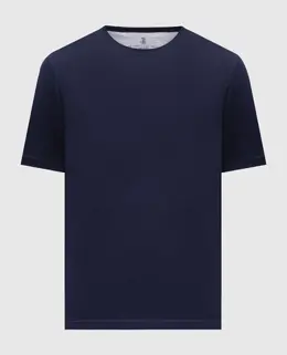 Brunello Cucinelli: Синяя футболка 