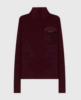 Brunello Cucinelli: Бордовый свитер 