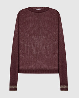Brunello Cucinelli: Бордовый свитер 