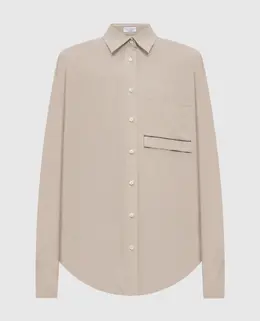 Brunello Cucinelli: Рубашка цвета хаки 