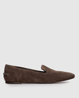 Brunello Cucinelli: Коричневые балетки 