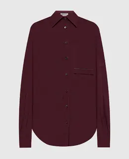 Brunello Cucinelli: Бордовая рубашка 