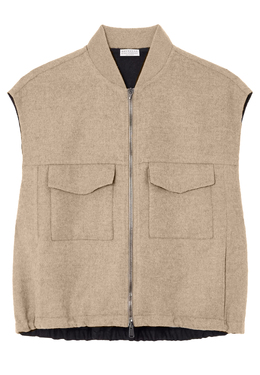 BRUNELLO CUCINELLI: Бежевый жилет 