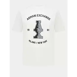 Armani Exchange: Белая футболка 
