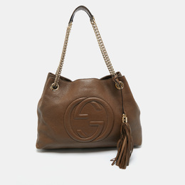 Gucci: Коричневая сумка  Soho