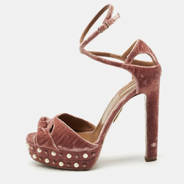Aquazzura: Розовые сандалии 
