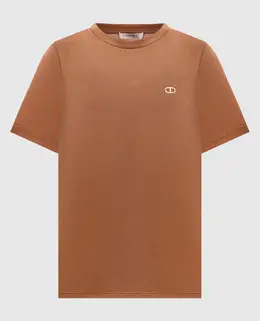 Twinset: Коричневая футболка 