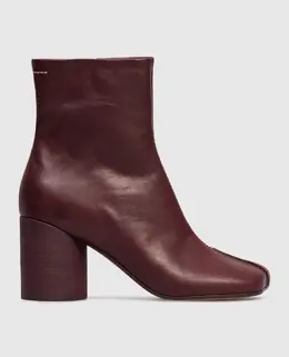 Maison Margiela MM6: Бордовые ботинки 
