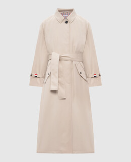 Thom Browne: Бежевый плащ 