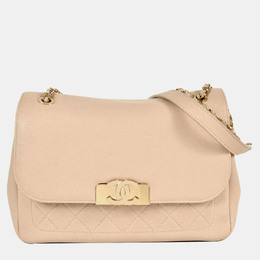 Chanel: Бежевая сумка 