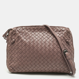 Bottega Veneta: Розовая сумка через плечо  Intrecciato